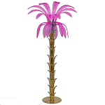 Торшер Glass Decorated Palm Floor Lamp Pink Листья Пальмы  варинант исполнения - 3 | Loft Concept в Краснодаре