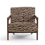Кресло с обивкой из шенилла с тигровым принтом Tiger Chair варинант исполнения - 1 | Loft Concept в Краснодаре