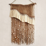 Дизайнерское Панно Дюна Макраме из нитей и бусин Wall Panel Dune варинант исполнения - 2 | Loft Concept в Краснодаре