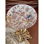 Чаша с цветочным орнаментом на ножке в виде бронзового ангела Eden Garden варинант исполнения - 7 | Loft Concept в Краснодаре