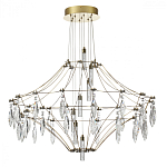 Люстра подвесная из металла с прозрачными подвесками из хрусталя Quasar 93 варинант исполнения - 2 | Loft Concept в Краснодаре