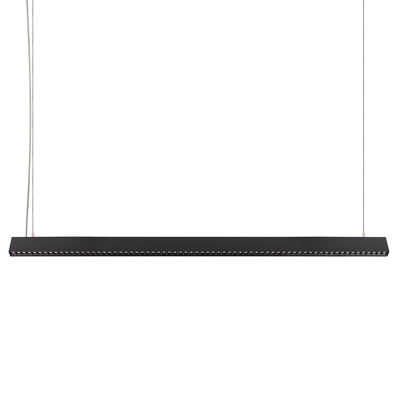Подвесной светильник линейный металлический 120 см Louver Line Pendant Черный Белый Подвесной светильник линейный металлический 120 см Louver Line Pendant Черный Белый в Краснодаре | Loft Concept