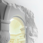 Встраиваемый в стену гипсовый светильник под покраску с колоннами и арками в античном стиле Antiquity Athena варинант исполнения - 14 | Loft Concept в Краснодаре