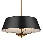 Подвесной светильник с конусовидным металлическим абажуром черного цвета Kichler варинант исполнения - 1 | Loft Concept в Краснодаре