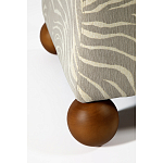 Банкетка Wakonda Gray Zebra с деревянными шариками  варинант исполнения - 5 | Loft Concept в Краснодаре