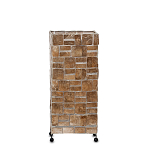 Торшер из перламутра на металлическом каркасе Indonesian Tower 2 варинант исполнения - 2 | Loft Concept в Краснодаре