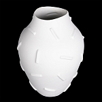 Декоративная ваза белая керамическая с абстрактным объемным декором Molecule Collection варинант исполнения - 3 | Loft Concept в Краснодаре