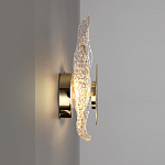 Бра с рельефным волнообразным стеклянным плафоном и вставкой из мрамора Liquid Stone варинант исполнения - 2 | Loft Concept в Краснодаре