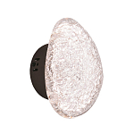 Бра с прозрачным рельефным плафоном на черном металлическом основании Iona варинант исполнения - 1 | Loft Concept в Краснодаре