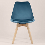 Стул с мягким велюровым сиденьем Arvika Blue варинант исполнения - 3 | Loft Concept в Краснодаре