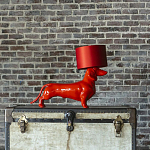 Настольная лампа COLLECTION OF DOGS с абажуром Такса варинант исполнения - 2 | Loft Concept в Краснодаре