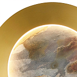 Бра в форме диска цвета латунь Brass Borders варинант исполнения - 3 | Loft Concept в Краснодаре