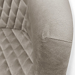 Барный стул со спинкой и мягкой обивкой с ромбами на 4-х деревянных ножках Бежевый Велюр Ava Charm варинант исполнения - 4 | Loft Concept в Краснодаре