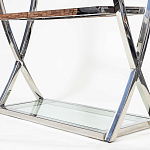 Металлический стеллаж со стеклянными полками Molecule варинант исполнения - 3 | Loft Concept в Краснодаре