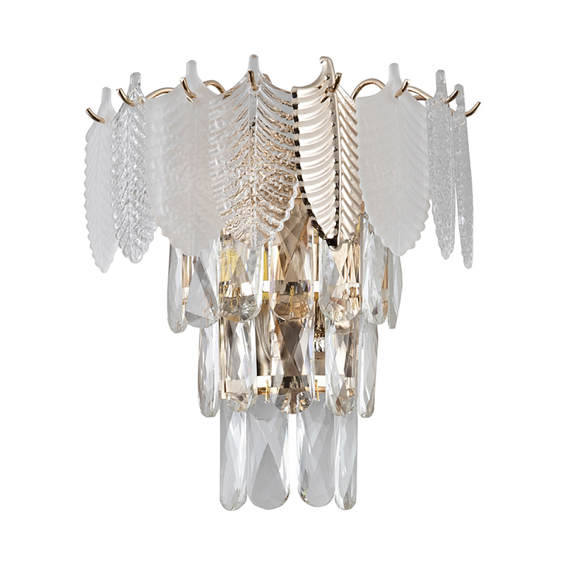 Бра Feather c Рельефным Стеклом Золотой Белый в Краснодаре | Loft Concept 