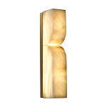 Бра с изогнутым плафоном из белого алебастра на прямоугольном основании Cryptocrystalline Stone варинант исполнения - 3 | Loft Concept в Краснодаре