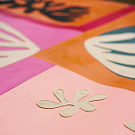 Обои ручная роспись в стиле Арт-деко Jazz Original colourway on painted silk with embroidery варинант исполнения - 5 | Loft Concept в Краснодаре