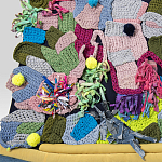 Ковер разноцветный из джинсовой одежды и армейских палаток Upcycling варинант исполнения - 3 | Loft Concept в Краснодаре