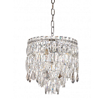 Люстра круглая с хрустальными подвесками на серебряном каркасе Roul Crystal Light варинант исполнения - 11 | Loft Concept в Краснодаре