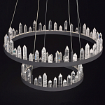 Люстра с двумя кольцами черного цвета с хрустальными элементами QUARTZ CRYSTAL варинант исполнения - 4 | Loft Concept в Краснодаре