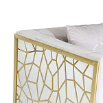 Кресло велюровое серое с фактурным каркасом золотистого цвета Best Traits варинант исполнения - 2 | Loft Concept в Краснодаре