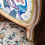 Стул из массива бука с изображением птиц и цветов Beige Green Chinoiserie Garden Chair варинант исполнения - 3 | Loft Concept в Краснодаре