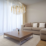 Люстра подвесная золотого цвета с разветвленными ветвями и прозрачными стеклянными подвесками Droplet Chandelier варинант исполнения - 12 | Loft Concept в Краснодаре