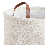 Корзина для белья из ткани букле Boucle Organizers Round варинант исполнения - 2 | Loft Concept в Краснодаре