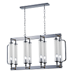 Люстра прямоугольная с 8-ю стеклянными плафонами цилиндрической формы Jeanette варинант исполнения - 3 | Loft Concept в Краснодаре