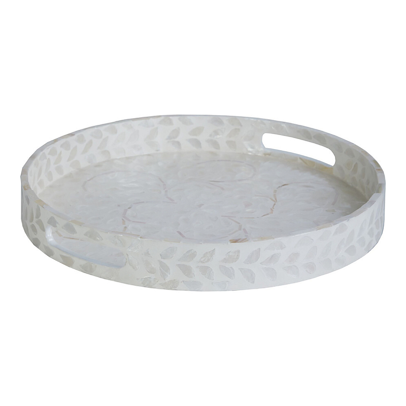 Поднос Esmee Bone Inlay Белый Поднос Esmee Bone Inlay Белый в Краснодаре | Loft Concept