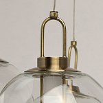 Люстра с 7-ю плафонами из прозрачного стекла в форме шара Orb Cascade  варинант исполнения - 11 | Loft Concept в Краснодаре