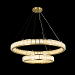 Люстра с 2-мя кольцами из натурального камня с регулируемыми плафонами Durability of Stone варинант исполнения - 5 | Loft Concept в Краснодаре