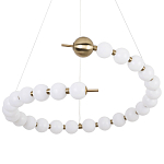 Люстра в виде спирали с сферическими акриловыми плафонами Pearls Suspension Brass Spiral Chandelier варинант исполнения - 1 | Loft Concept в Краснодаре