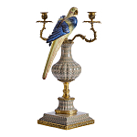 Подсвечникв образе попугая из фарфора с бронзовыми элементами Eden Garden варинант исполнения - 2 | Loft Concept в Краснодаре