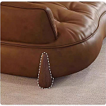 Диван двухместный кожаный с каркасом из массива дерева Medieval Furniture варинант исполнения - 3 | Loft Concept в Краснодаре