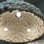 Вязаный подвесной светильник из шерсти Dome Wool Lamp  варинант исполнения - 4 | Loft Concept в Краснодаре