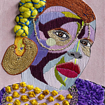 Картина с вышивкой Портрет wall panel People with the yellow ear 4 варинант исполнения - 1 | Loft Concept в Краснодаре