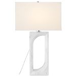 Настольная лампа на прямоугольном корпусе с тканевым абажуром One Piece Support варинант исполнения - 2 | Loft Concept в Краснодаре