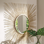 Зеркало-солнце круглое с золотыми лучам Sunrise варинант исполнения - 1 | Loft Concept в Краснодаре