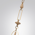 Подвесной светильник с круглым прозрачным плафоном и декоративной каменной вставкой Tectona  варинант исполнения - 6 | Loft Concept в Краснодаре