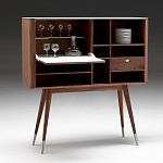 Дизайнерский комод-буфет на высоких ножках с выдвижными ящиками и открытыми полками Joshar варинант исполнения - 3 | Loft Concept в Краснодаре