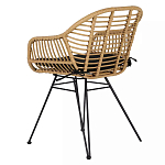 Стул с ротанговым плетением Wicker Half Chair с подлокотниками варинант исполнения - 3 | Loft Concept в Краснодаре