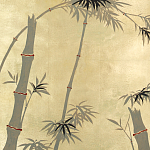 Обои ручная роспись Bamboo Dark Lacquer on Deep Rich Gold gilded tea paper варинант исполнения - 1 | Loft Concept в Краснодаре
