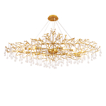 Люстра круглая подвесная с декором в виде ветвей и прозрачных подвесок из стекла в форме капель Droplet Chandelier варинант исполнения - 1 | Loft Concept в Краснодаре