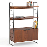 Стеллаж из стали и орехового дерева Derek Wood Rack варинант исполнения - 1 | Loft Concept в Краснодаре