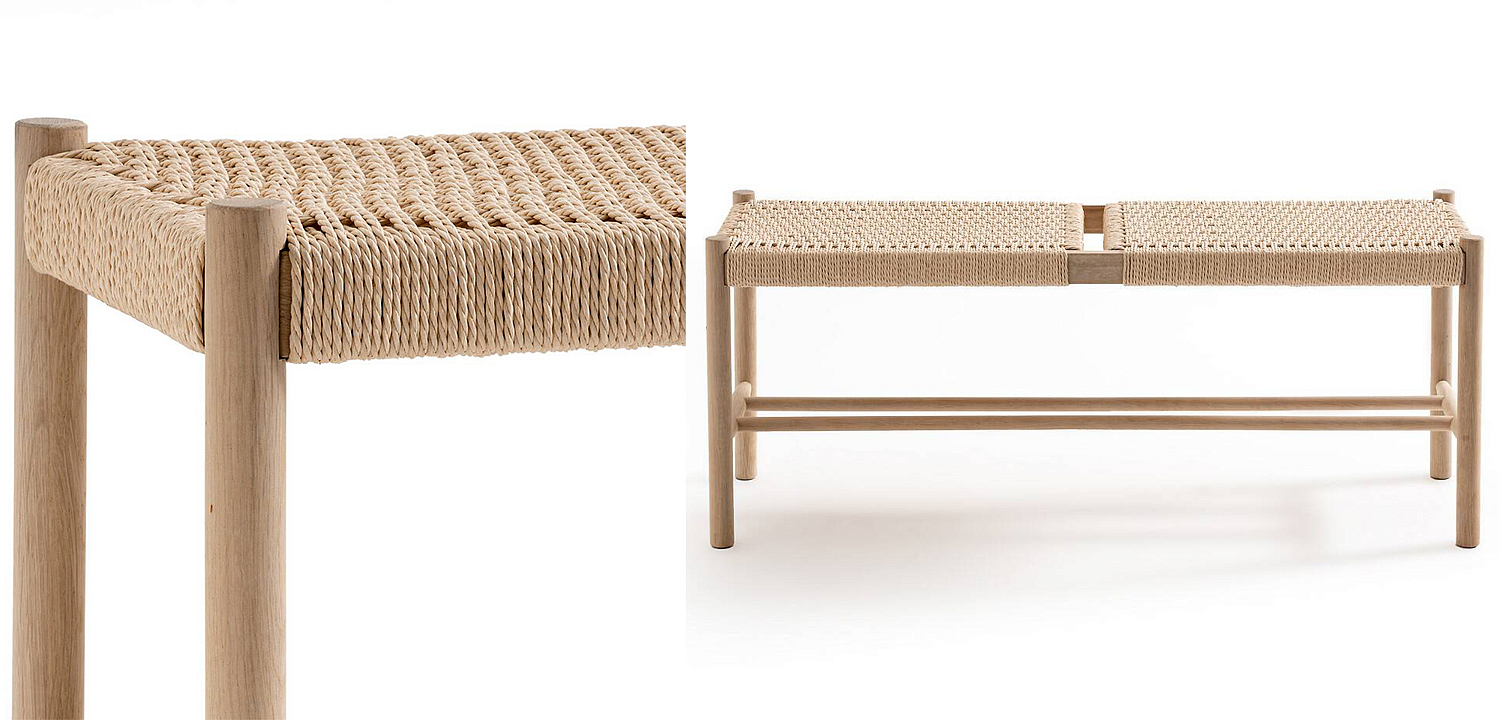 Банкетка Enzo Wicker Beige Banquet Банкетка Enzo Wicker Beige Banquet - Loft-Concept в Краснодаре