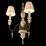 Бра с двумя конусовидными белыми тканевыми абажурами Terrain варинант исполнения - 4 | Loft Concept в Краснодаре