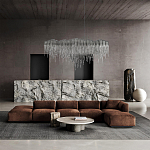 Люстра подвесная с металлическими цепочками и изогнутыми металлическими дугами 72 см Atlantis Chain варинант исполнения - 11 | Loft Concept в Краснодаре