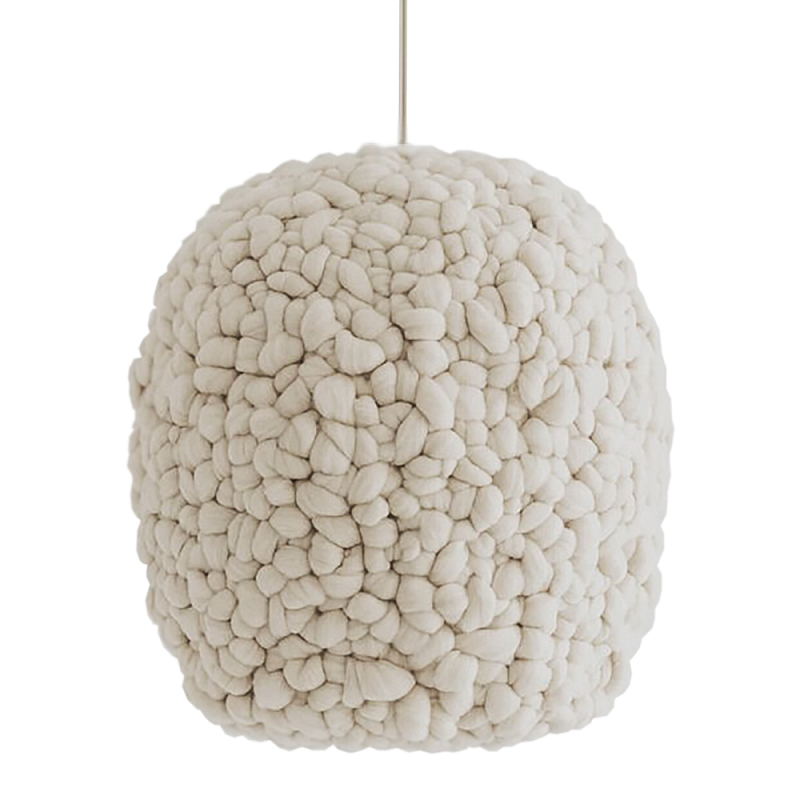 Светильник вязаный из шерсти Wool Lamp Cloud Бежевый Светильник вязаный из шерсти Wool Lamp Cloud Бежевый в Краснодаре | Loft Concept