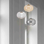 Подвесной светильник с янтарным рифленым стеклянным плафоном Ferm Living варинант исполнения - 8 | Loft Concept в Краснодаре